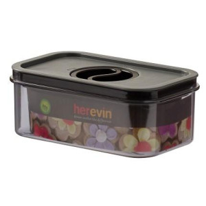 контейнер пл. HEREVIN Canister-Vacuum Lid-White-Black вакумна кр. 0.6 л (161174-000). Photo 2