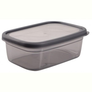 контейнер пл. VIOLET HOUSE 0490 Transparent Black прям. 0.7 л (0490 Transparent Black прям. 0.7 л). Photo 2