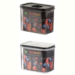 контейнер пл. HEREVIN Canister-Vacuum Lid-White-Black вакумна кр. 1.2 л (161179-000)
