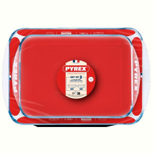 Форма ск PYREX н-р форм 2пр (прямокут 40х27, прямокут 35х23см) (913S6078044). Photo 2