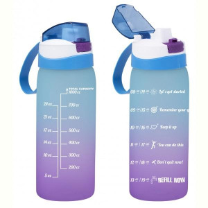 Пляшка для води Herevin PC-Double Coloured Blue 1 л (161646-160)